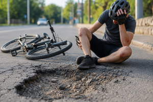 When a Pothole or Bad Road Design in Plymouth Causes Your Bicycle Accident, Who Do You Sue?