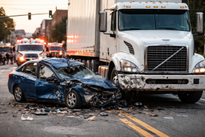 When a 40-Ton Truck Hits a Small Car in Worcester